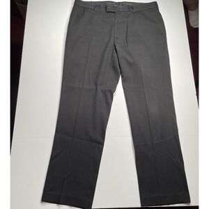 Perry Ellis Portfolio Pants 38x32 Charcoal Gray‎ Subtle Stripes Flat Front